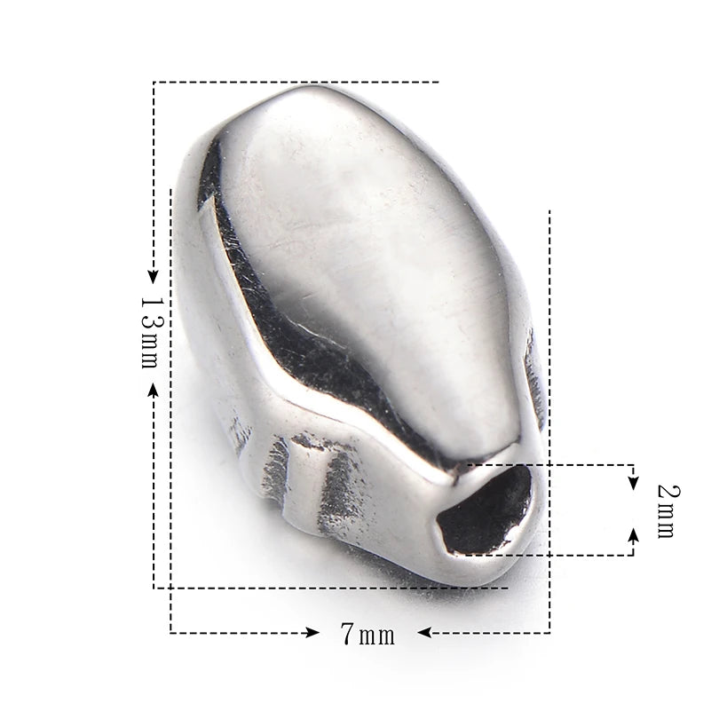 Pipitree DIY Vintage Stainless Steel Beads Claw Elephant Dragon Skull Beads Spacers Charms for Men Bracelet Jewelry Making