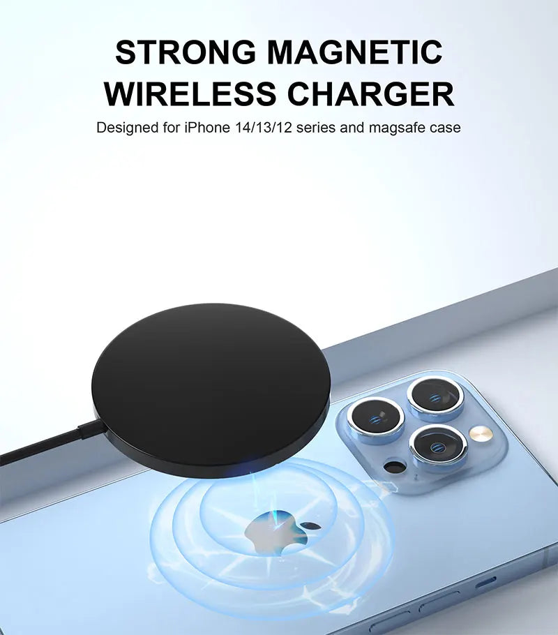 30W Magnetic Wireless Charger Pad Fast Charging Stand for iPhone 15 14 13 12 Pro Airpods PD Macsafe Phone Chargers Dock Station