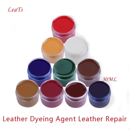 30ml Acrylic Leather Repair Paint DIY Painting Coloring Pigments for Shoes Sneakers Sofa Jacket Bag Wallet Car Seat Repair